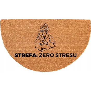 Rohožka KOKOSOVÁ ROHOŽKA PŮLKRUHOVÁ 40X70CM ODOLNÁ EKOLOGICKÁ PROTISKLUZOVÁ