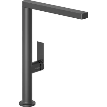Vodovodní baterie Kludi Qord Baterie dřezová stojánková, otočné ramínko, černá matná, 568036675