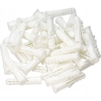 Vrták 6x30mm UNIVERZÁLNÍ NYLONOVÉ ROZPĚRNÉ HMOŽDINKY BÍLÉ 80ks