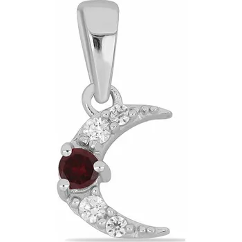 Přívěsek Přívěsek stříbrný s broušeným granátem a zirkony Ag 925 039244 GT 1,0 cm., 0,85 g