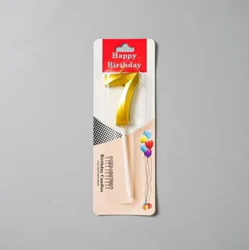 Dortová svíčka Dortisimo Svíčka zlatá číslo 7