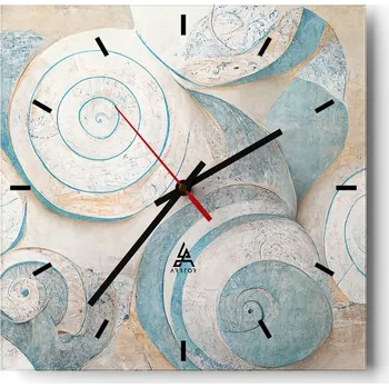 Hodiny Nástěnné hodiny do kuchyně 30x30 Minimalistické Stylové hodiny na skle Loft Tiché