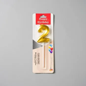 Dortová svíčka Dortisimo Svíčka zlatá číslo 2