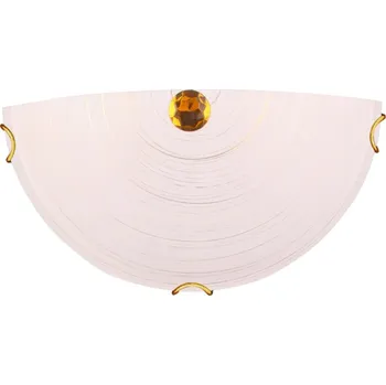 Klasický skleněný stropní svítidlo Mila zlatá 30 cm do obýváku a ložnice E27