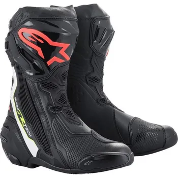 Moto obuv ALPINESTARS boty SUPERTECH R 23 black/white/fluo red/fluo yellow - 37