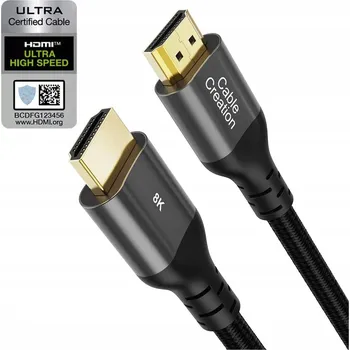 Video kabel CERTIFIKOVANÝ HDMI 2.1 Kabel 8K 4K eARC PREMIUM 3m CableCreation HDR CEC VR