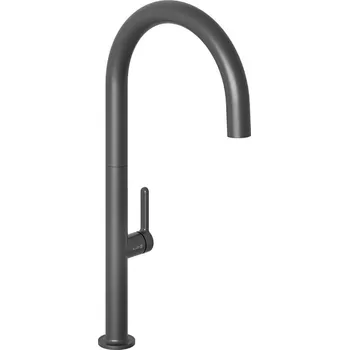 Vodovodní baterie Kludi Aurea Baterie dřezová stojánková, otočné ramínko, černá matná, 558036675