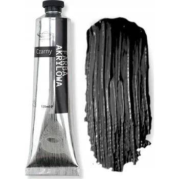 Vodová barva ČERNÁ AKRYLOVÁ BARVA 120 ml UMĚLECKÁ V TUBĚ AKRYLOVÁ BARVA VELKÁ