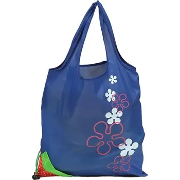 Skládací nákupní taška | ekologická taška, styl jahoda - Modrá