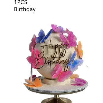 Party dekorace Nápis na dort Happy Birthday | ozdoba vše nejlepší - A