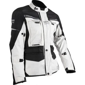 Moto bunda SNAP INDUSTRIES bunda AVENTURA silver/black/black - 4XL