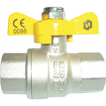 Ventil PLYNOVÝ KULOVÝ KOHOUT 1/2'' S MOTÝLKEM VNITŘNÍ/VNĚJŠÍ ZÁVIT INVENA