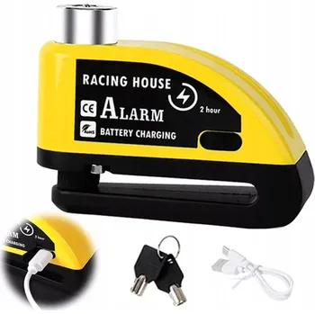 Zámek na kolo UNIVERZÁLNÍ ZÁMEK KOTOUČOVÉ BRZDY PRO KOLA MOTOCYKLY NABÍJENÍ USB