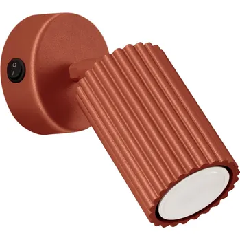 Nástěnné svítidlo Sollux Lighting Nástěnné svítidlo KARBON červený okr s vypínačem