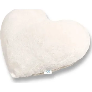 Polštář Polštář SRDCE oboustranný cappuccino s plyšem