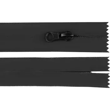 Zip Voděodolný zip No 7 délka 20 cm spirálový matný, barva černá mat