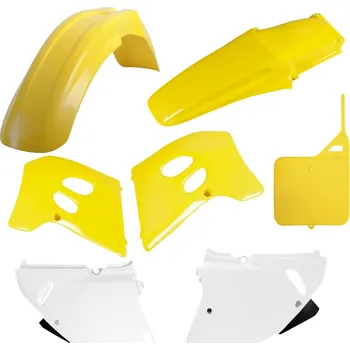 POLISPORT kompletní sada plastů SUZUKI RM 125/250 93-95 barva žlutá bílá (POLISPORT kompletní sada plastů SUZUKI RM 125/250 93-95 barva žlutá bílá)