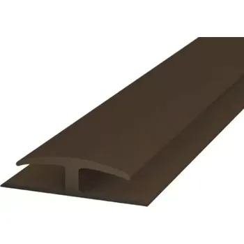 přechodová lišta Lišta ukonč.z měkč.PVC oboustr. SK 1m hnědá
