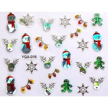 Samolepky na nehty s vánočním motivem SOBŮ Y50