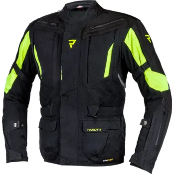 Moto bunda REBELHORN bunda HARDY II black/fluo yellow - 3XL