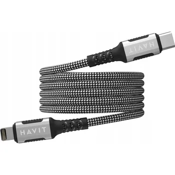 Datový kabel Magnetický kabel Havit USB-C - Lightning (černý)
