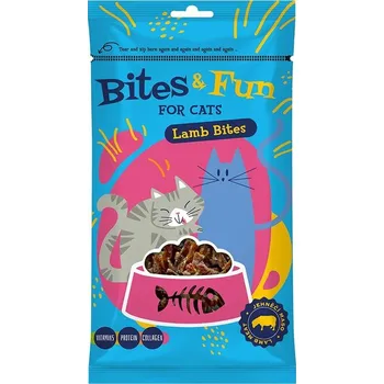 Krmivo pro kočku Akinu BITES & FUN Jehněčí kousky pamlsek pro kočky 60 g