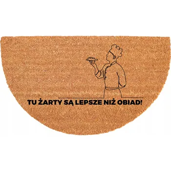 Rohožka PŮLKRUHOVÁ KOKOSOVÁ ROHOŽKA 40X70CM PROTI SKLUZU, ODOLNÁ A EKOLOGICKÁ