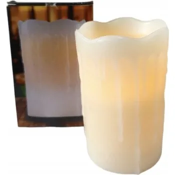 Svíčka LED SVÍČKA s vzhledem tekutého vosku REALISTICKÁ 12,5 x 8 cm