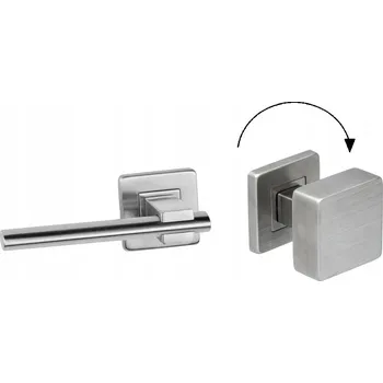 Dveřní kování VDS R9 OVALIX Klika s otočnou koulí, levá, nerezová ocel INOX