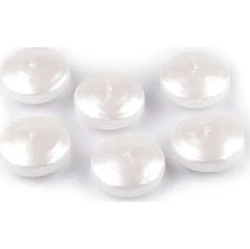 Svíčka Plovoucí svíčky Ø4,5 cm, barva 1 bílá perleť