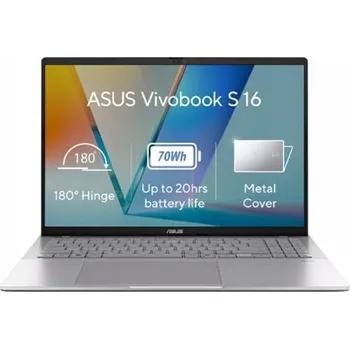 Notebook Notebook Asus Vivobook S16 (S3607CA-RP006W) 16" Intel Core Ultra 7 16 GB / 1000 GB stříbrný