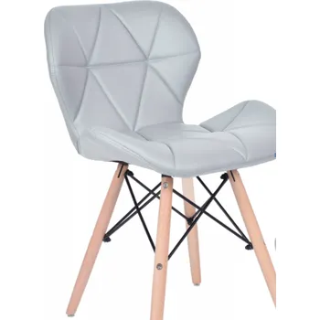 TRENDIE Jídelní židle EKO světle šedá - skandinávský styl