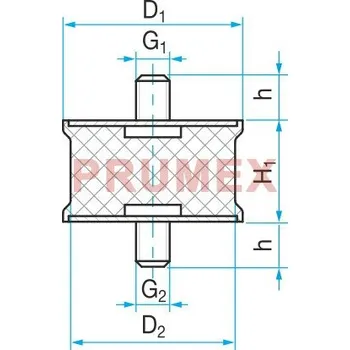 Silentblok nápravy Silentblok SP1 - 40x35/28 M10x16/M10x20