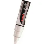 Uni-Ball UNI PWE-8K, křídový popisovač stíratelný, bílý, silný klínový hrot