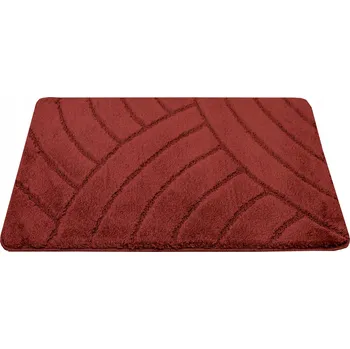 Koupelnová předložka KOUPELNOVÁ PŘEDLOŽKA PROTI SKLUZU KARMÍNOVĚ ČERVENÁ ROHOŽKA SASH 50x80 cm
