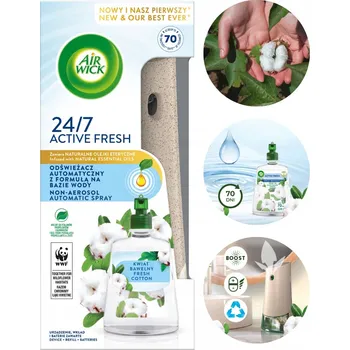 Osvěžovač vzduchu Air Wick Active Fresh Kompletní sada difuzér + náplň Květ Bavlny 228 ml