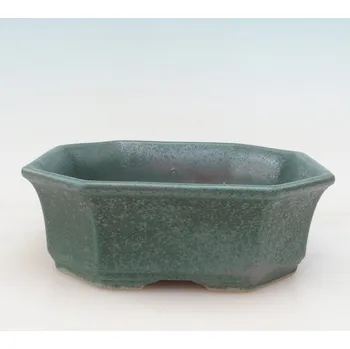 Květináč Bonsai miska H14 - 17,5 x 17,5 x 6 - zelená