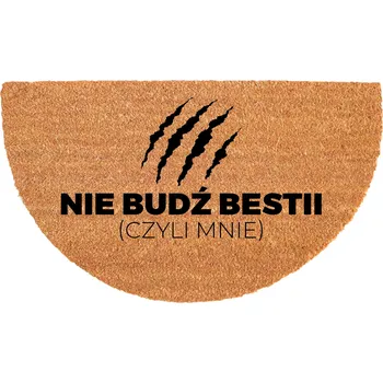 Rohožka EKOLOGICKÁ KOKOSOVÁ ROHOŽKA PROTI UKLOUZNUTÍ 40X70CM PŮLKRUHOVÁ ODOLNÁ