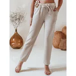 Dámské kalhoty casuals květinami LEGISSA UY2404 Barva: Béžová, Velikost: ONE SIZE