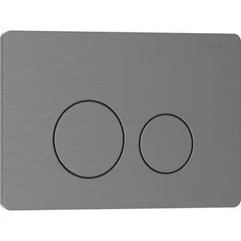 Mexen Tex 06 splachovací tlačítko nerez ocel, kartáčovaná gun gray - 6106-12 Splachovací tlačítka