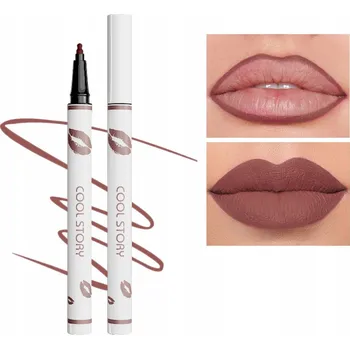 Rtěnka Matná tekutá konturovací tužka na rty, hustá a jemná, rtěnka #6