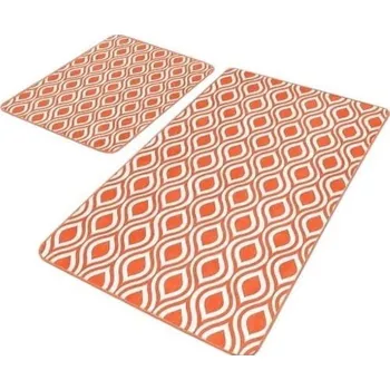 Koupelnová předložka Oranžové sametové koupelnové předložky v sadě 2 ks 60x100 cm – Mila Home ID_1769060