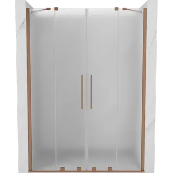 Sprchové dveře Mexen Velar Duo posuvné sprchové dveře 150 cm, mráz, kartáčovaná měď - 871-150-000-32-65 Sprchové dveře