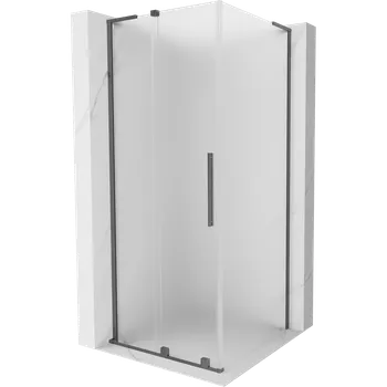 Mexen Velar L posuvná sprchová kabina 90 x 90 cm, matné sklo, gun metal - 871-090-090-33-95 Sprchové kouty