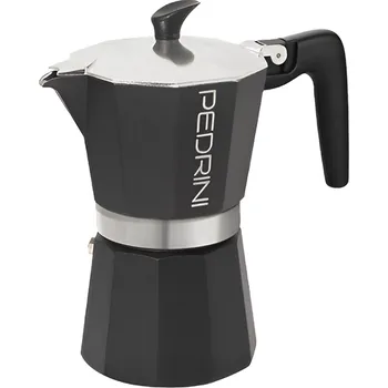 Moka konvice Pedrini Aroma černá (různé velikosti) 6 porcí