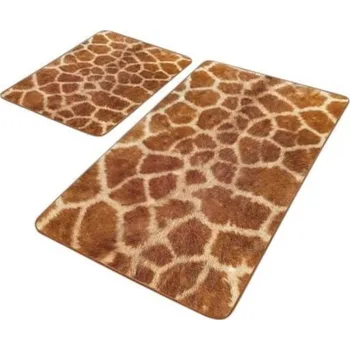 Koupelnová předložka Hnědé sametové koupelnové předložky v sadě 2 ks 60x100 cm – Mila Home ID_1769038