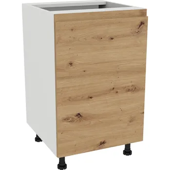 Kuchyňská skříňka Spodní kuchyňská skříňka 50 FREZO Bílá dvířka Bezúchytková Dub Artisan