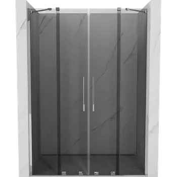 Sprchové dveře Mexen Velar Duo sprchové dveře posuvné 150 cm, grafit, chrom - 871-150-000-42-01 Sprchové dveře