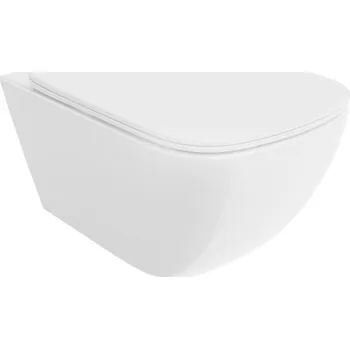 Klozet Mexen Timo WC mísa Rimless Tornado s pomalou sedátkem slim, duroplast, bílý lesk - 30650200T WC mísy