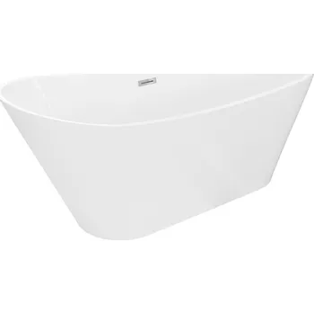 Vana Mexen Dora volně stojící vana 170 x 75 cm, bílá, přepad chrom - 52071707500-01 Volně stojící vany